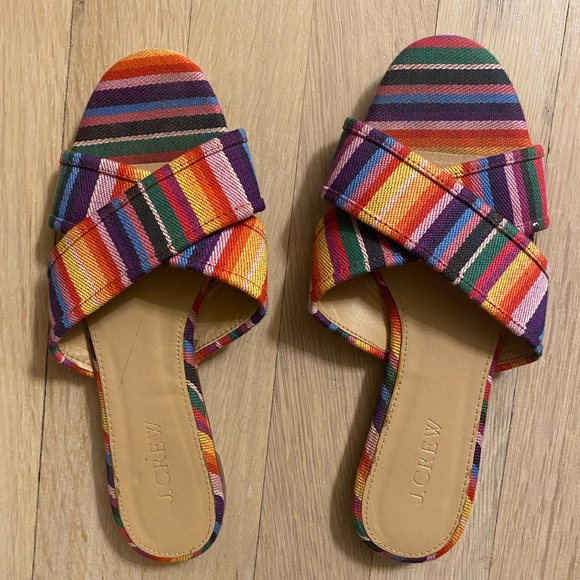 J.Crew criss cross rainbow sandals 6.5 - Picture 3 of 7